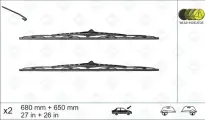 Щетки стеклоочистителя 680мм. / 27 + 650мм. / 26 (Комплект 2шт.) 116336