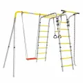 Дачный комплекс Весёлая лужайка-2 + фанерные качели Romana R 103.25.04 (серый/жёлтый)