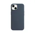 Чехол силиконовый Магсейф для iPhone 14 Storm Blue с анимацией NFC, Silicone case Магсейф для айфон 14 - Синий