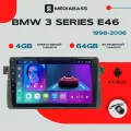 Магнитола Android 13 M4 BMW 3-series E46 1998-2006, 4/64GB, DSP, 4G модем, БМВ 3 серия / Мультимедиа + переходная рамка