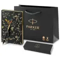 Подарочный набор: Шариковая ручка Parker IM Metal Black GT и ежедневник недатированный черный с дизайном 1931666