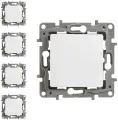 Механизм выключателя одноклавишный Legrand Etika белый (комплект из 4 шт)