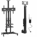 ONKRON TS1551E/ AMT-1800 моторизованная стойка для телевизора с кронштейном 32-65, мобильная, чёрная , макс. нагрузка 45,5 кг