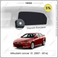 Шторки на автомобиль солнцезащитные Mitsubishi Lancer 10 Седан 4дв. (2007 - 2016) на задние двери 5%, сетки от солнца в машину митсубиси лансер, Каркасные автошторки Premium