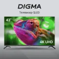 43 Телевизор Digma DM-LED43UQB31, QLED, 4K Ultra HD, черный, смарт ТВ, Google TV