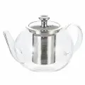 Чайник заварочный Gipfel Brillians 51734, 800 мл, боросиликатное стекло/нержавеющая сталь, стальной/прозрачный
