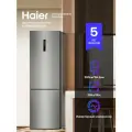 Холодильник Haier C4F640CFMRGU1, двухкамерный, серебристая дверь, зона свежести, инверторный