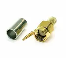 Разъем SMA-male под кабель RG58, 50 Ом, обжимной под пайку, 10 шт.