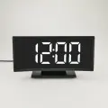 Часы - будильник электронные настольные с термометром, календарем, 17 х 9.5 см, 3хААА, USB