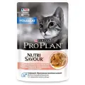 Корм для кошек Pro Plan Nutri Savour для живущих дома, с лососем 18 шт. x 85 г (кусочки в соусе)