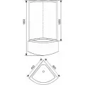 Душевая кабина Arcus S-20 (80*80*195), стекло матовое, профиль белый, без крыши