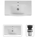 Раковина для ванной комнаты AM.PM, с донным клапаном, цвет белый
