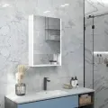 Зеркало шкаф для ванной с LED подсветкой розеткой Reflection Box White LED 500х800 RF2420WH белый