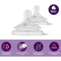 Соска силиконовая Philips Avent Natural Response SCY966/02 для густых жидкостей от 6 мес, 2 шт