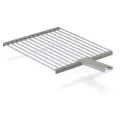 Решетка для мангала и гриля Gratar, нержавеющая сталь, съемная ручка, серебристая, 30см