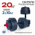 Гантели 20 кг разборные сборные 2 шт по 10 кг