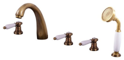 Смеситель на борт ванны Rav Slezak Морава Ретро бронза MK576.5PSM