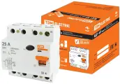 Устройство защитного отключения ВД1-63 4Р 25А 30мА тип А, TDM SQ0203-0085 (1 шт.)
