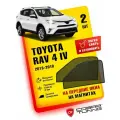 Каркасные шторки на магнитах для автомобиля Toyota Rav 4 IV (Тойота Рав 4) 2013-2018, автошторки на передние стекла, Cobra Tuning - 2 шт.