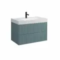 Тумба с умывальником Сиртаки НП 85-02, Голубой Малахит матовый (179) левый