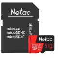 Карта памяти Netac P500 Extreme Pro, MicroSDXC, 512 ГБ, адаптер microSD (NT02P500PRO-512G-R)