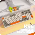 Клавиатура механическая беспроводная Wolf K96 Bluetooth+2.4G+Hot Swap русская/английская игровая для компьютера ноутбука планшета Keyboard wireless