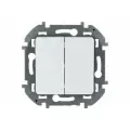 Выключатель двухклавишный 7шт Legrand INSPIRIA 10A скрытой установки белый 673620