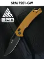 Складной нож SRM Knives 9201-GW, рукоять G10, высоколегированная сталь, 90 мм, коричневый, черный