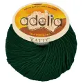 Пряжа ADELIA KATTY 100% шерсть 10 шт. х50г 150м №14 тёмно-зелёный