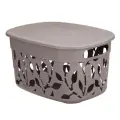 Корзина для хранения IDEA флора 26,5x20,5x37,5 см 12 л серая