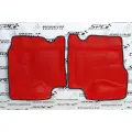 Автомобильные коврики ЕВА/EVA премиум с пресс бортами для Газель Бизнес 2705, 3302, 3305/Газель Соболь, красные с черным кантом