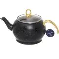 Чайник из нержавеющей стали 2л «Vicalina», черный, с золотистой ручкой