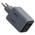 Aukey Аксессуар сетевое зарядное устройство Comet Mix 67W 2C+A Gray AWC-PA-PA-C3G