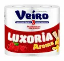 Туалетная бумага Veiro Luxoria, Aroma, трехслойная, 4 шт