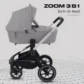 Коляска детская MOWBaby ZOOMPU (3в1) RA087 Silver Beige
