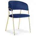 Стул обеденный Woodville Kamelia dark blue / gold