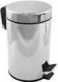 Ведро для мусора Fora с крышкой 12 л металл хром с педалью