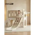 Детский игровой комплекс с горкой UNIX Kids Star / Звезда бежевый для дачи, дома и улицы, игровая площадка для детей и малышей