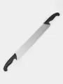 Нож для сыра с двумя ручками Sharp, лезвие 36.3 см, нержавеющая сталь, чёрная ручка