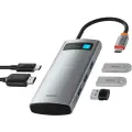 Док-станция Baseus Metal Gleam Series 5-in-1 Type-C PD 100W HDMI 4K (CAHUB-CX0G) серый