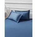 Комплект наволочек SANPA HOME Сатин Делюкс, 100% хлопок, плотность ткани 120 г/кв. м, с клапаном, синий, 2 шт. размер 50x70