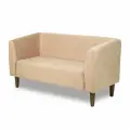 Диван прямой авди 140х67х77 см, нераскладной , бежевый велюр