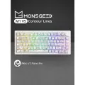 Механическая клавиатура MonsGeek M1 V5 Contour Lines White, (Akko V3 Piano Pro Switch), Английская раскладка, Белая