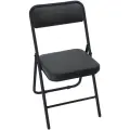 Стул Helmi HL-F06 Golf, складной, каркас металл черный, экокожа, черный BOX1