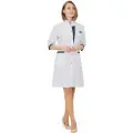 Халат медицинский женский Ирен цвет белый/т-синий, размер 40/42
