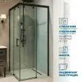 Душевой уголок GWMPSLRC864 85x80 см, цвет фурнитуры черный матовый, стекло бесцветное закаленное 8/6 мм