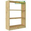 Стеллаж деревянный 4 полки, 80х30х109 см сосна без покраски, Profi&Hobby