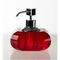 Дозатор для мыла К&B, настольный, цвет: хрусталь красный / хром