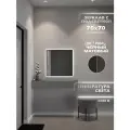 Зеркало с подсветкой в алюминиевой раме настенное ONE MARKET 70х70 см. Свет: Нейтральный Белый 6000К. Черное