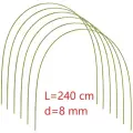 Дуги для парника, 2,4 м, диаметр 8 мм, комплект из 6 штук, стекловолокно, 4 комплекта